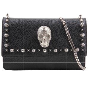 LIKE NEW🔥PHILIPP PLEIN Limited Edition Crystal Skull Studded Leather Bag🔥